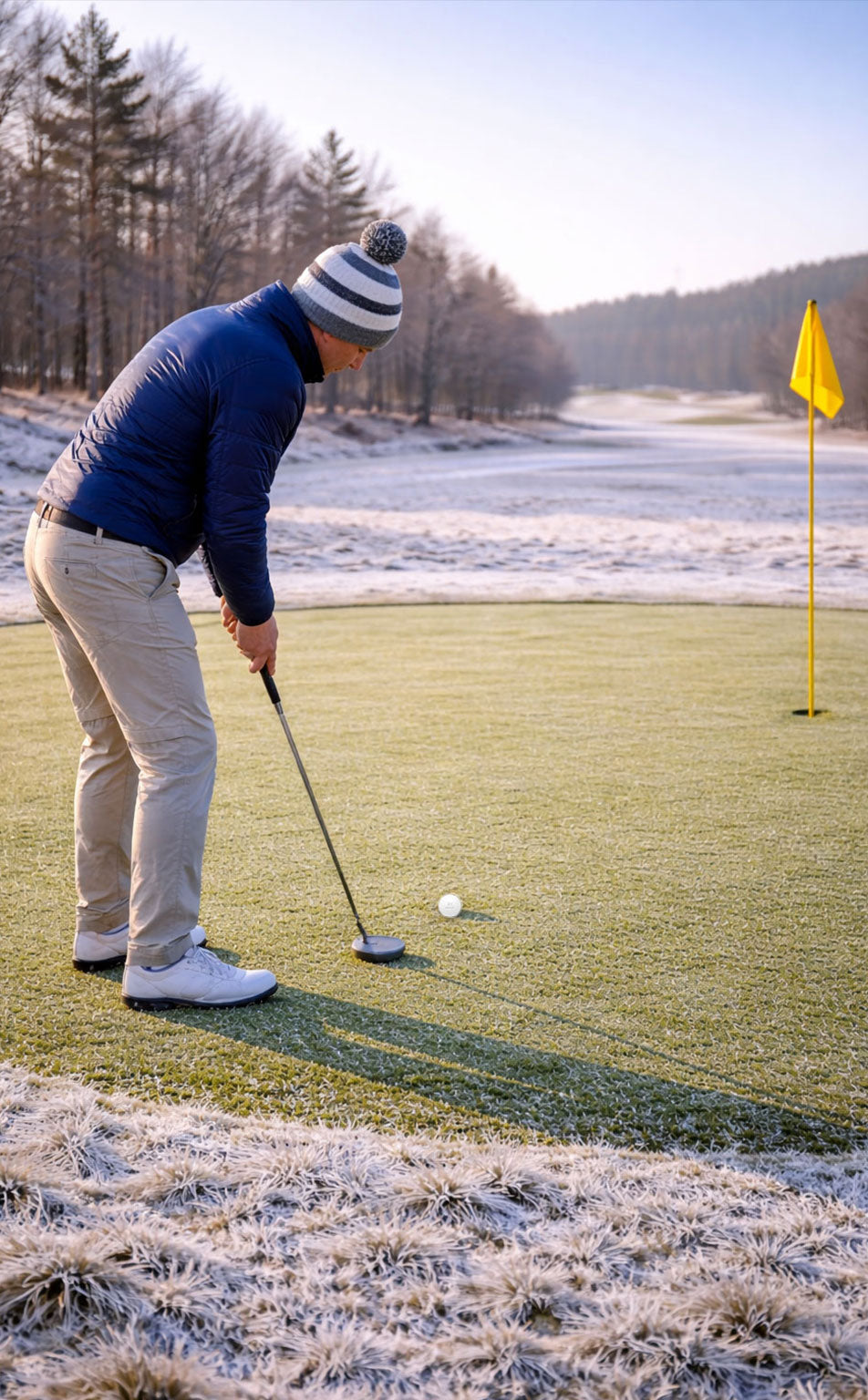 Effizientes Golftraining bei winterlichen und eisigen Bedingungen