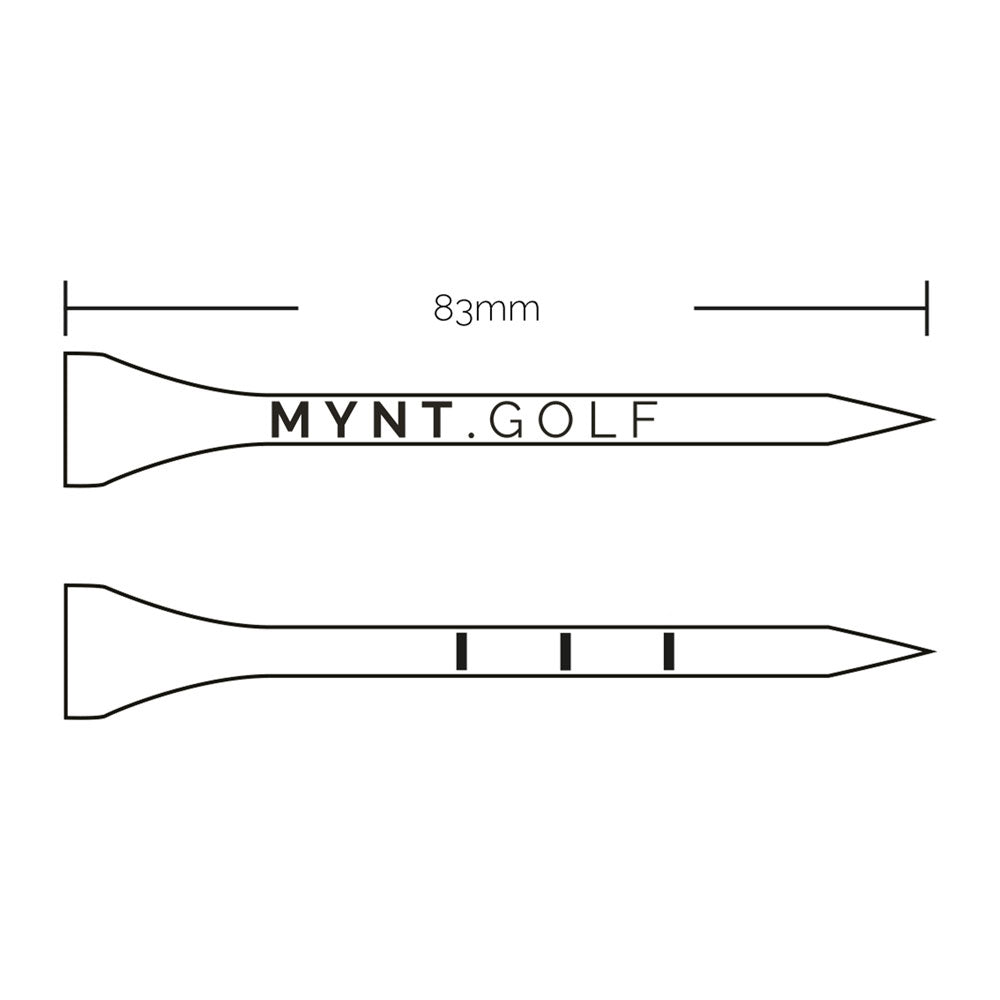 80 pezzi<br> Tees da golf MYNT Premium<br> 83 mm